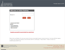 Tablet Screenshot of onlinebanking.congressionalfcu.org